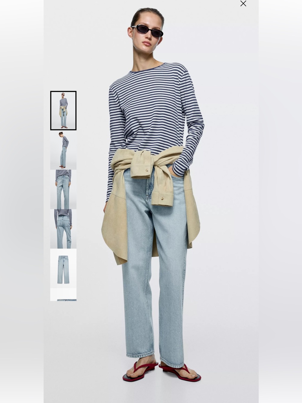 Massimo Dutti STRAIGHT-LEG HIGH-WAIST JEANS